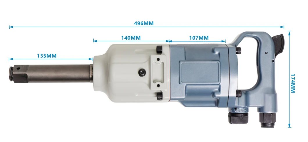 Chiave pneumatica a 1 pollici dell'aria, martello di Pinless, manutenzione dell'attrezzatura resistente e grande, alta coppia di torsione